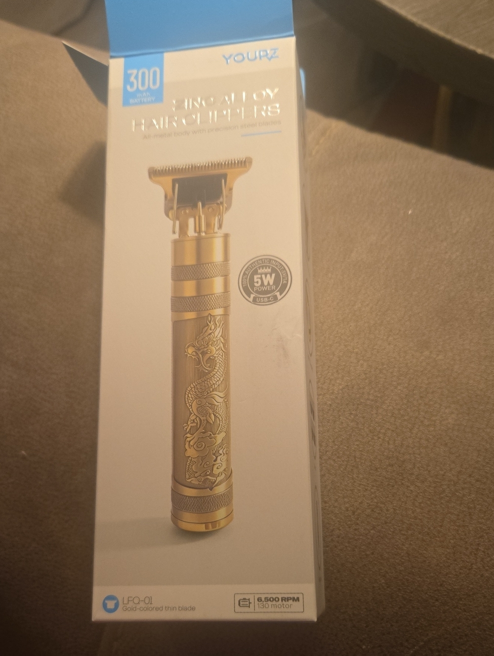Gold Cordless T-Blade Trimmer for Men
